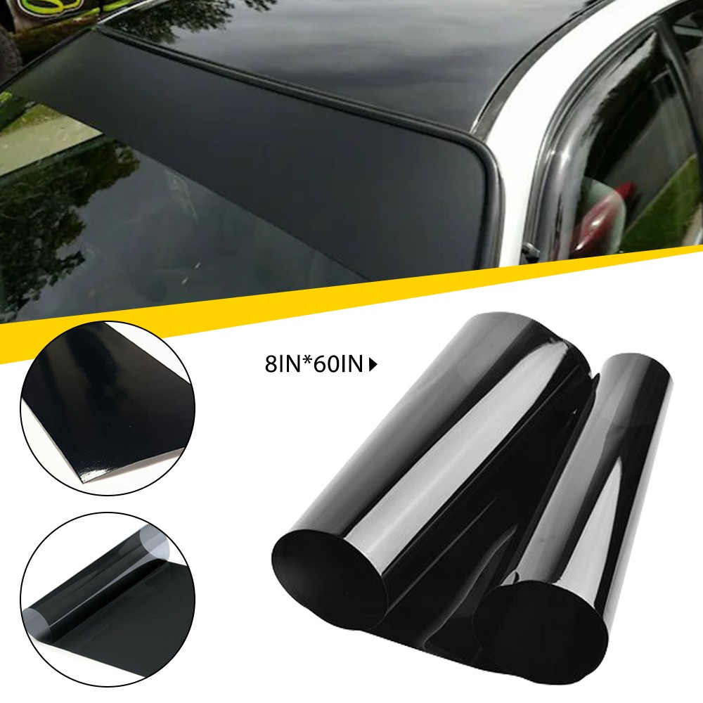 60″x8” Window Car Tint Sun Windshield visor Vinyl Strip Decal Sticker Black USA