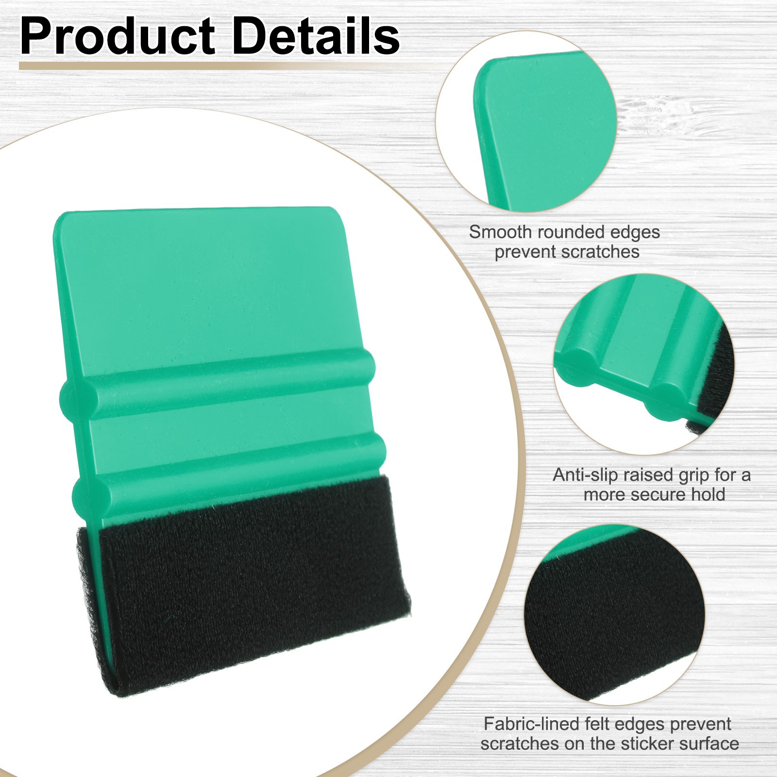 10pcs Car Vinyl Scraper 4 Inch Vinyl Squeegee for Car Window Tint, Cyan