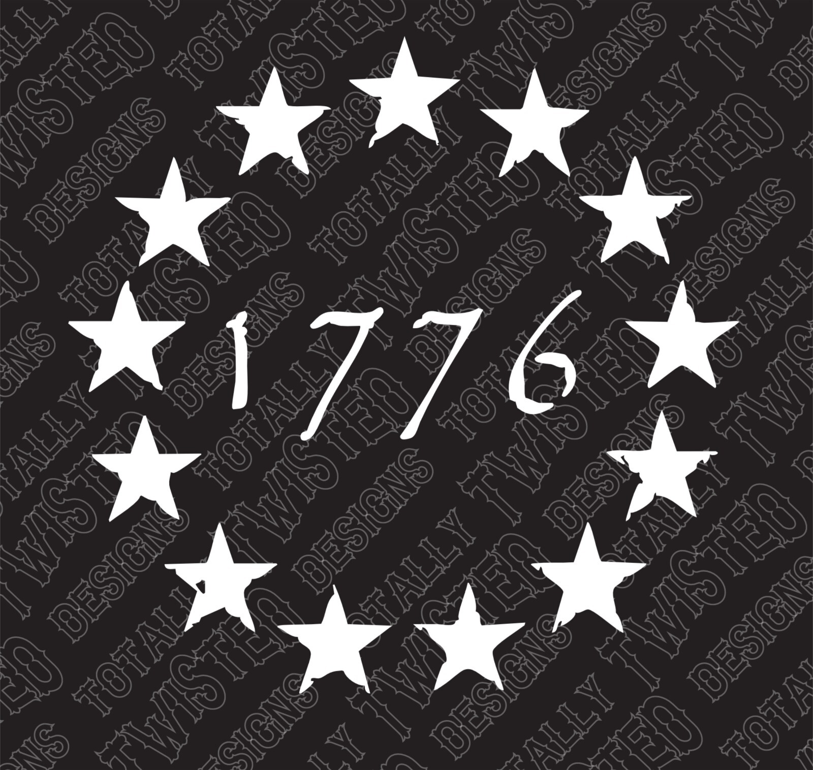 1776 Stars Flag vinyl decal sticker Car Truck patriotic USA American Flag 2nd