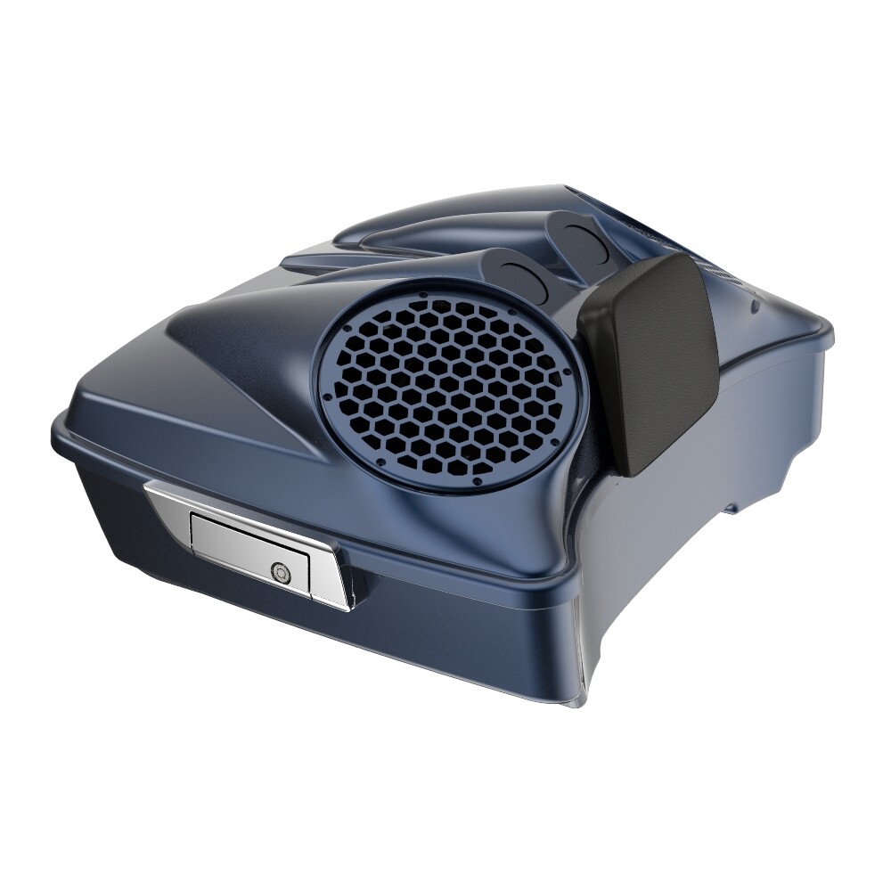 Midnight Blue 8” Speaker Lids For Advanblack/Harley Chopped Tour Pack
