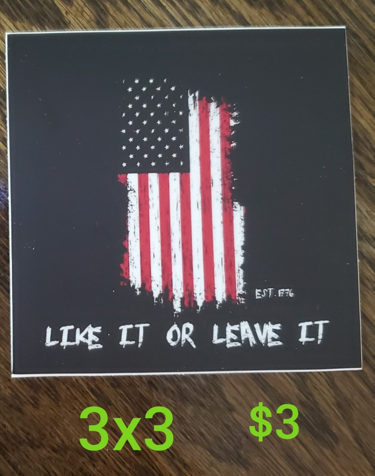 Trump ICE American Flag *Like it or Leave it* Grunge Patriot FJB Sticker Decal