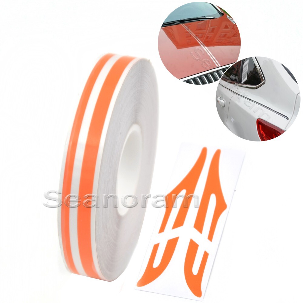 2mm & 4mm 32ft Orange Car Body DIY Pin Stripe PinStriping Decal Vinyl Sticker