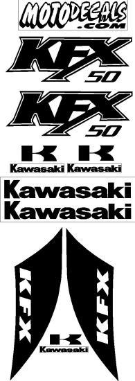 Sticker decal Kit for KFX50 KFX 50 Front Rear Fender tank Emblems Graphic
