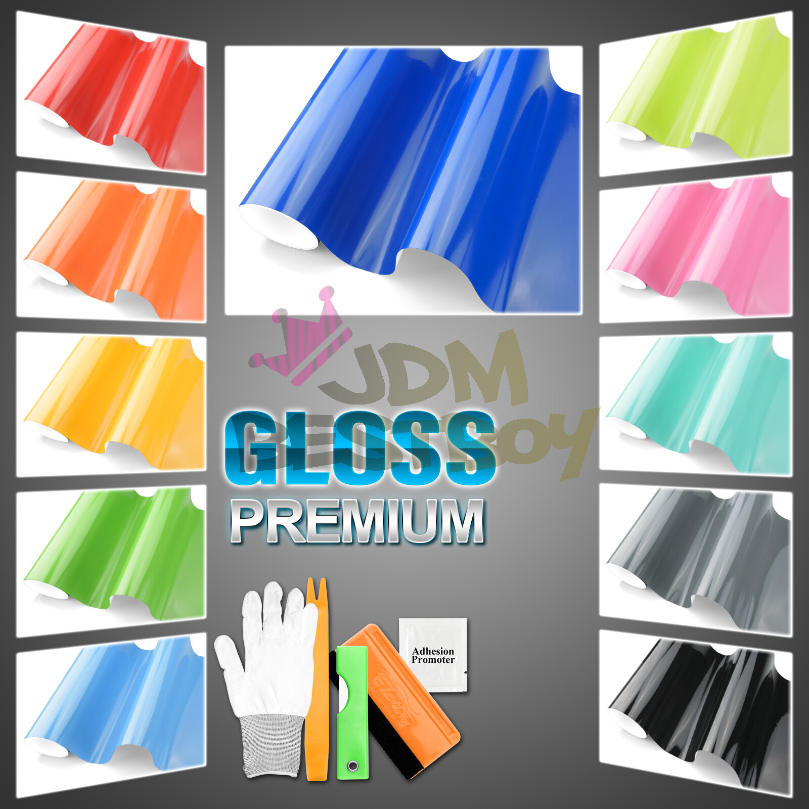 Gloss Glossy Vinyl Car Laptop Wrap Sticker Decal Air Release Bubble Free Film