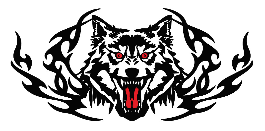 Wolf With Red Eyes Vinyl Decal Car Truck SUV Laptop Wolf Sticker