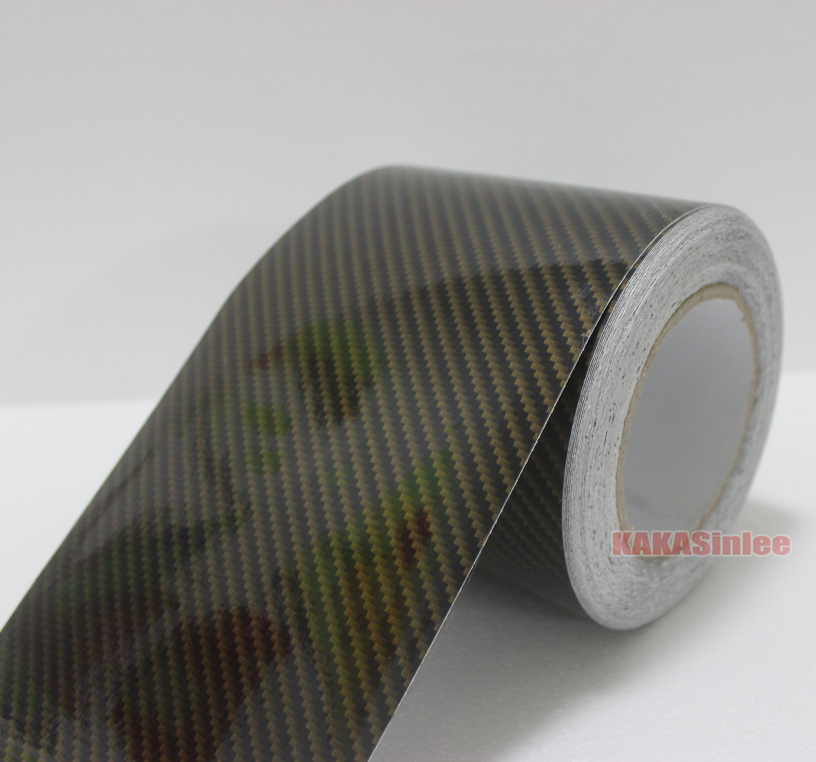 Brown 2D / Decal Car PVC Texture Carbon Fiber Vinyl Tape Wrap Sticker Film Trim