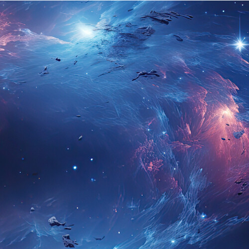 2-58″x360″ (720″ total) Stars Galaxy Nebula Blue Purple Grunge Vehicle Boat Wrap