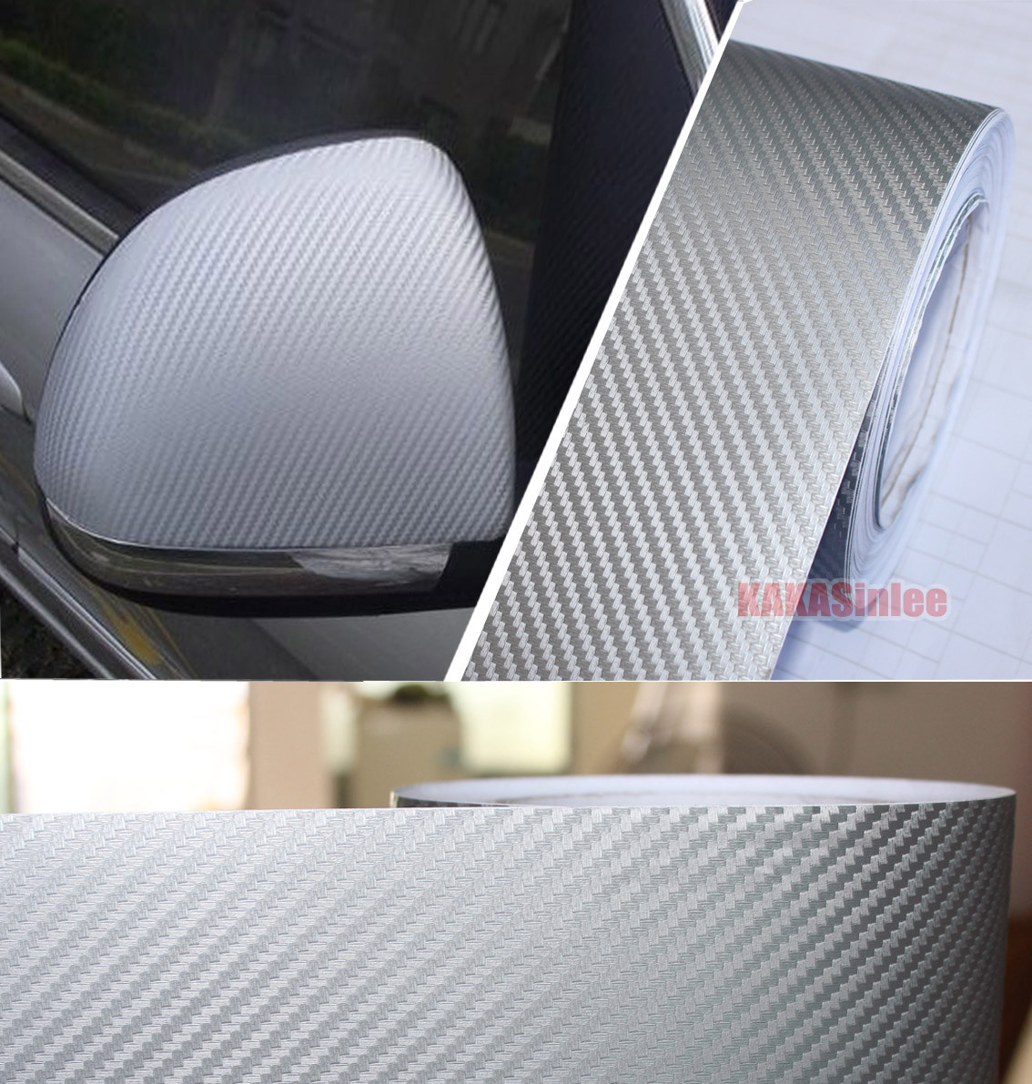 Decorative Strip Tape 3D Texture Carbon Fiber Vinyl Wrap Film Car House Sticker