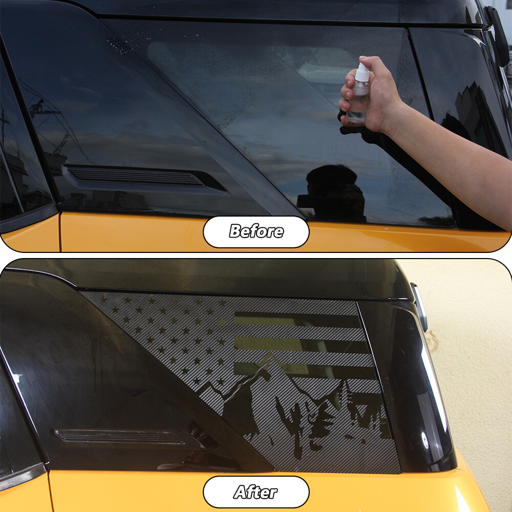 ✅ Rear Side Window Sticker Cover Trim American Flag For Ford Bronco Sport 2021+