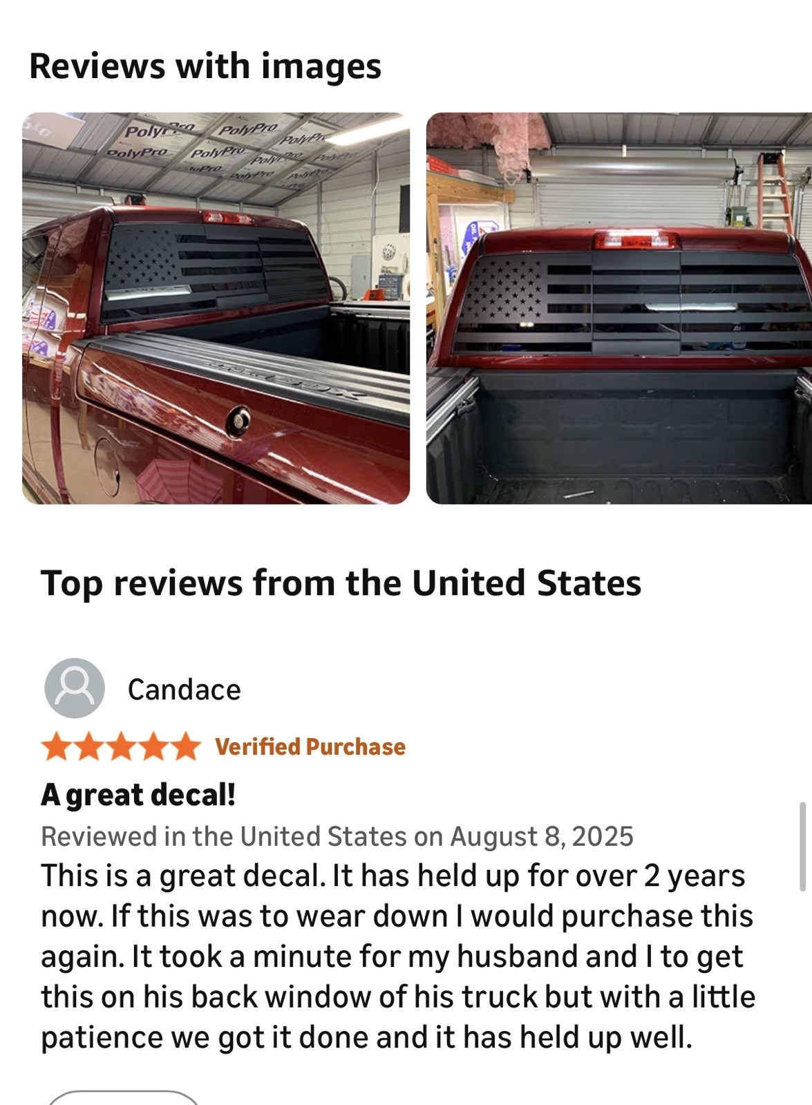 American Flag Window Decal for Pickup Trucks, SUVs. XPLORE OFF-ROAD