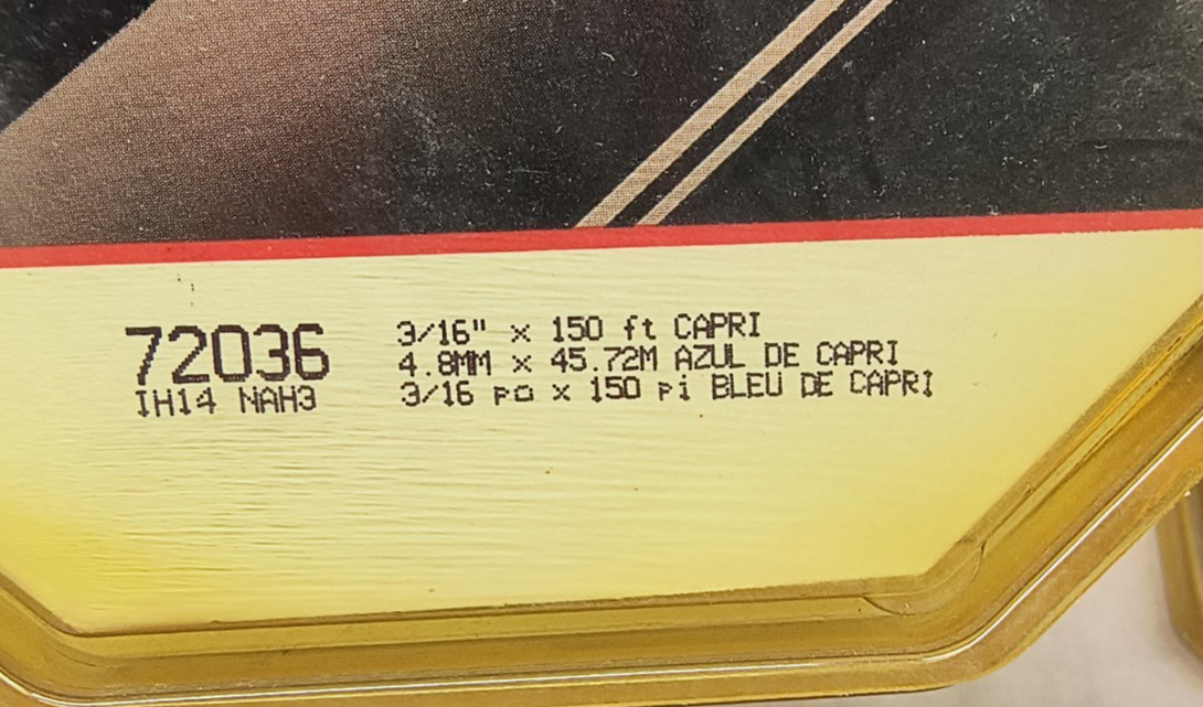 3M Scotchcal 3/16″ x 150′ Capri Blue Vinyl Stripe Graphics 72036