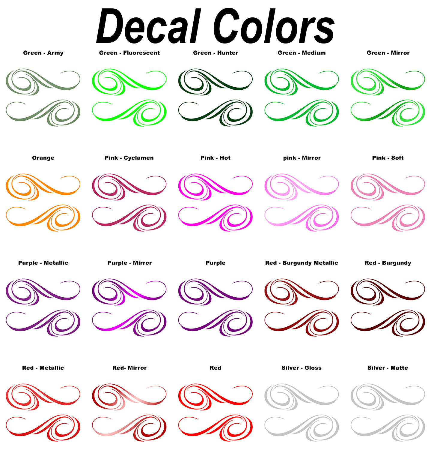 Pinstripe Decal Pair -Many Sizes and Colors to Choose From- Free US Shipping!