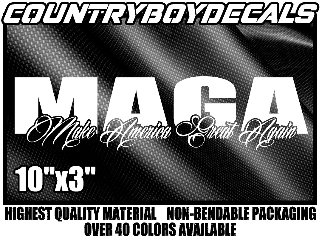 MAGA 10″ Vinyl Decal Sticker Diesel Truck Car Trump Make America Great Again USA