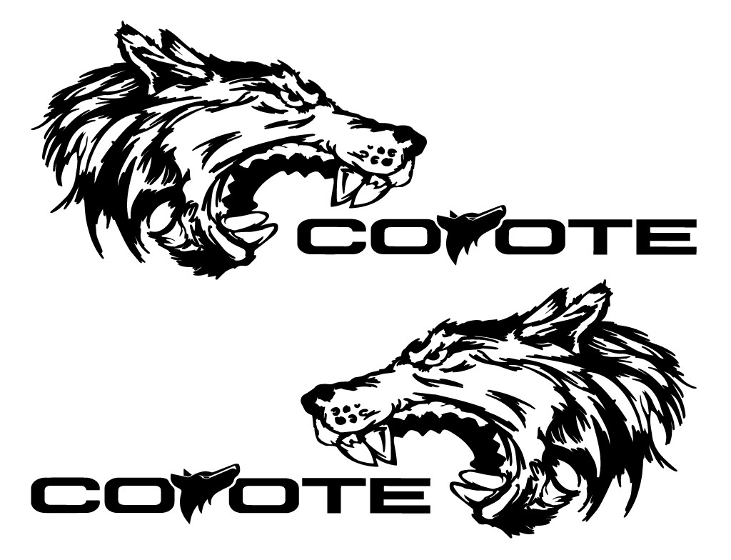 (x2) 5.0L COYOTE V8 Engine Vinyl Decal Sticker 3.5″ x 9″