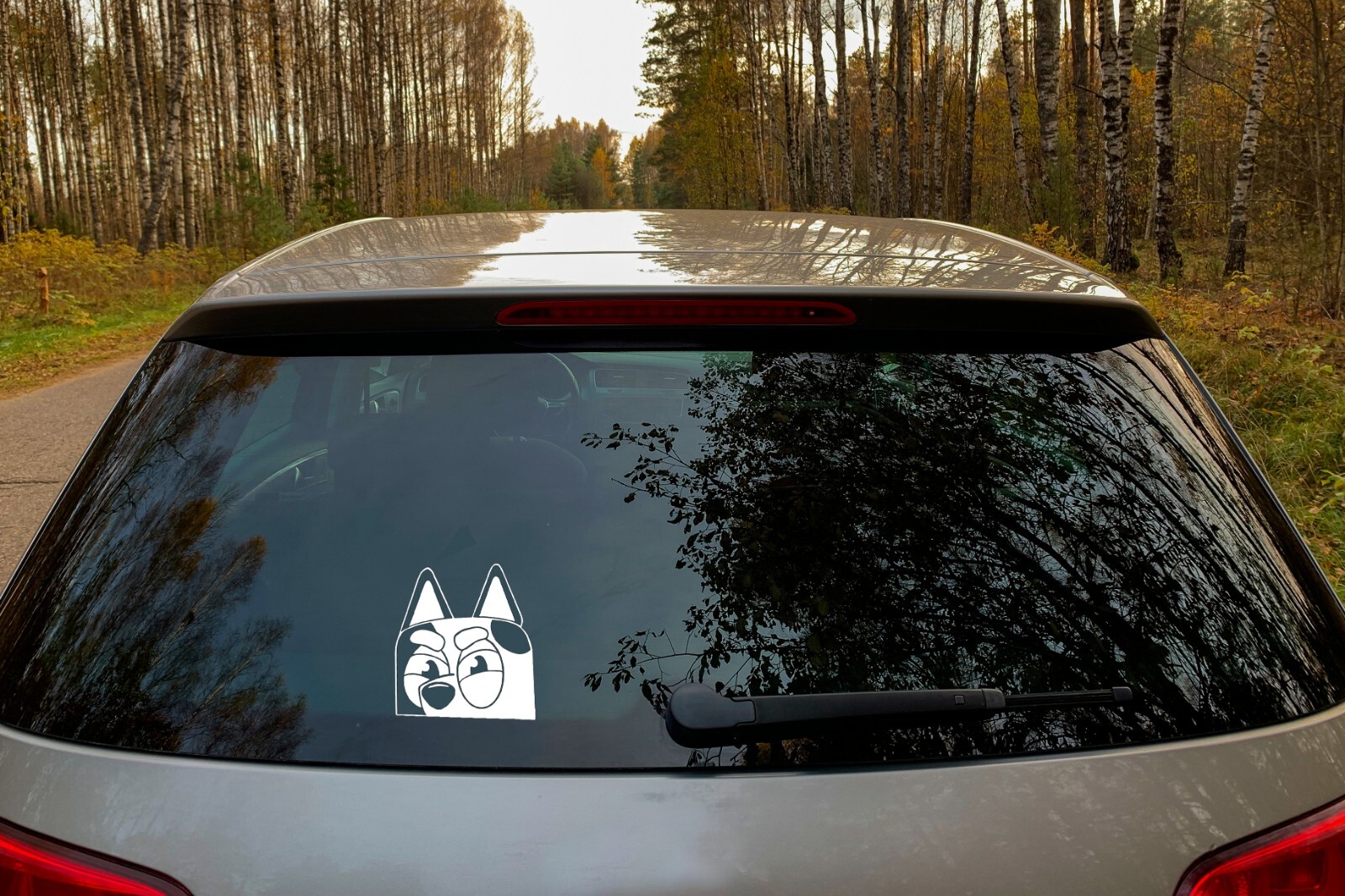 Muffin Window Decal car Vinyl Sticker, Decal for Laptop, car Waterproof (White)