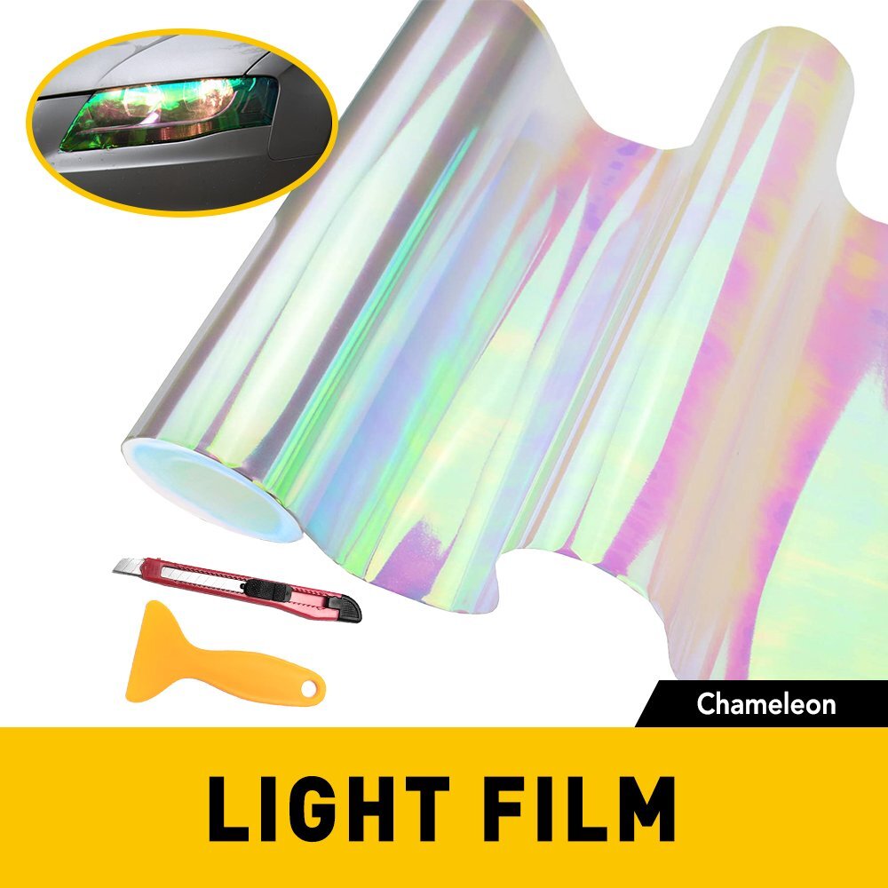 Fit For Headlight Taillamp Transparent Yellow Lens Vinyl Protection Film 12″x72″