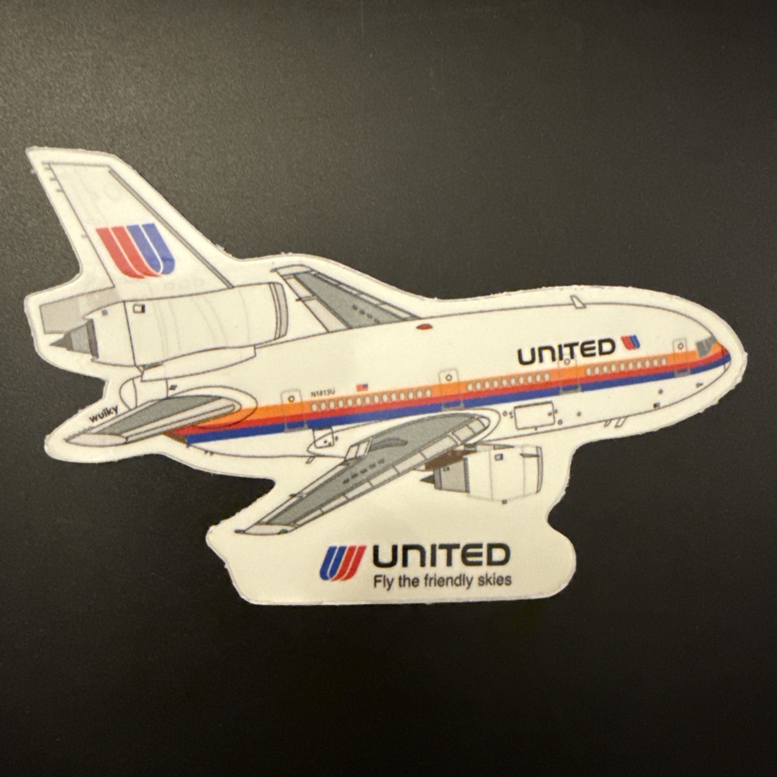 United dc10 Sticker 3 X5 Inches
