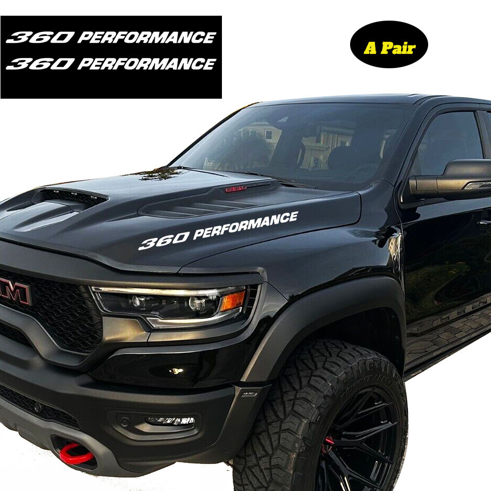 360 Performance Hood Decals Emblem for Dodge Ram 1500 2500 3500 4×4 Magnum Pair