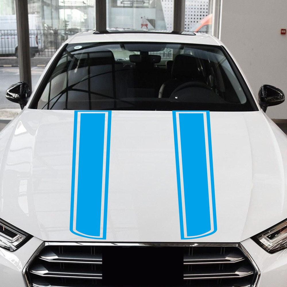 Car Hood Sticker Body Side Vinyl Stripe Decal Decoration Accessories Waterproof