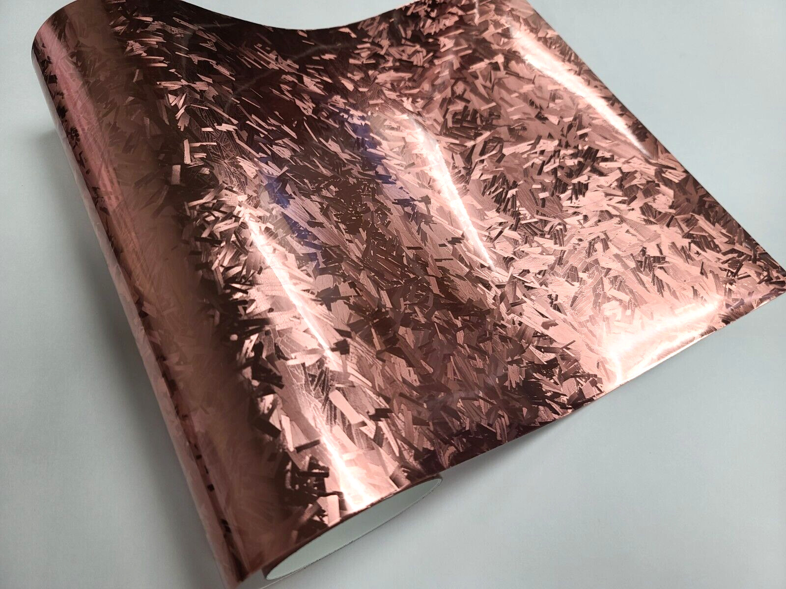 15FT x 5FT Forged Rose Gold Carbon Fiber CF Vinyl Car Wrap Film Sticker Decal
