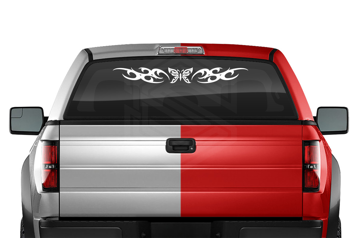 168-01 BUTTERFLY Decal Sticker Windshield Window Vinyl Graphic Banner Butterfly