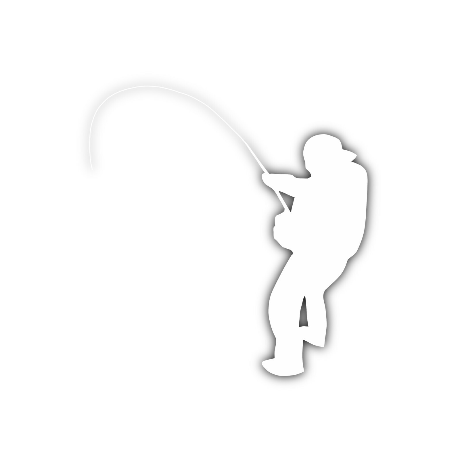 Fisherman Decal, Fishing Vinyl Decal, Car Decal, Gift 