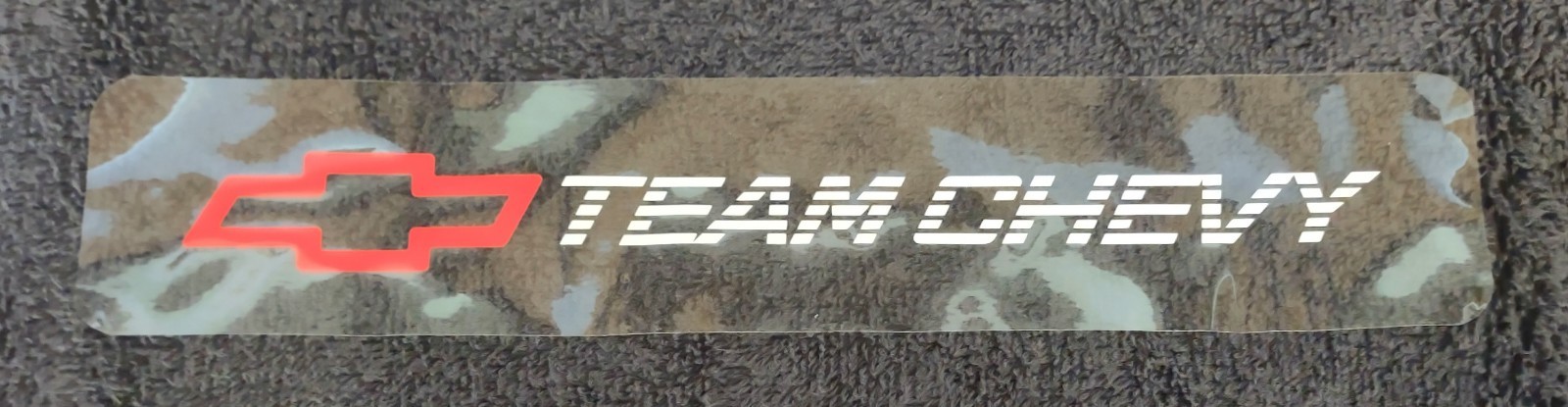 Truck Bed “Team Chevy” Decal ~ 10″ x 2″