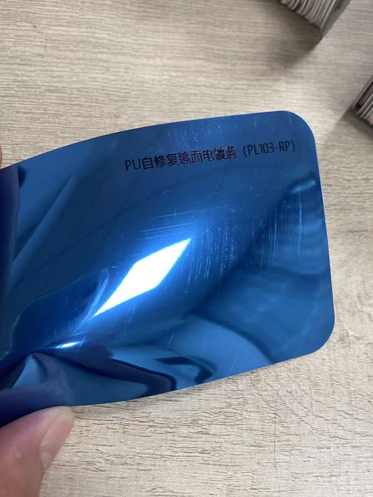 2020-2023 Tesla Model 3 Paint Protection Wrap Color Change Mirror Chrome Blue