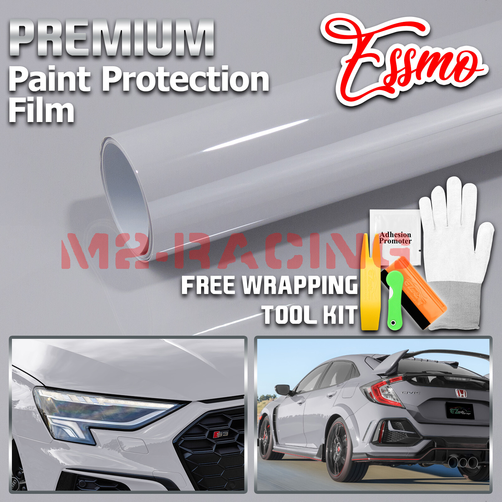 Color PPF Paint Protection Film Gloss Storm Gray Car Paint Scratch Shield Wrap