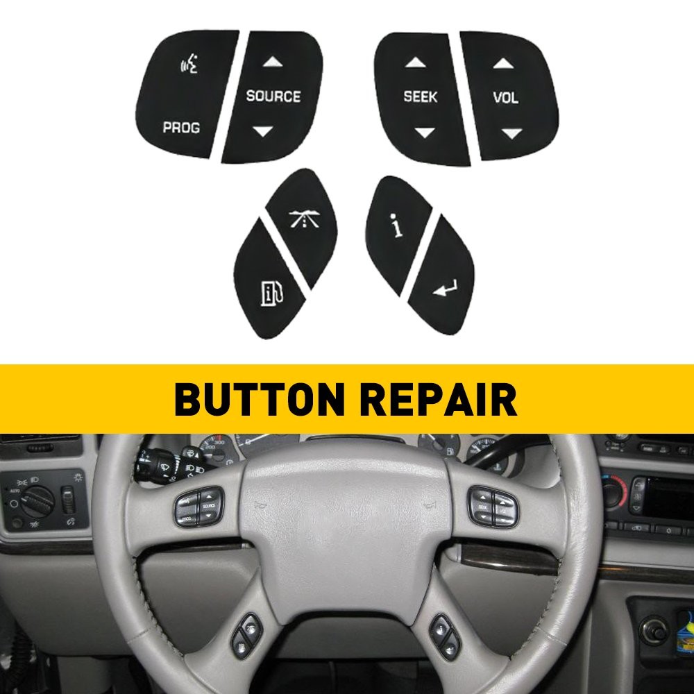1/2set Black Steering Switch Wheel Control for Buttons Chevy Silverado 1500 GMC