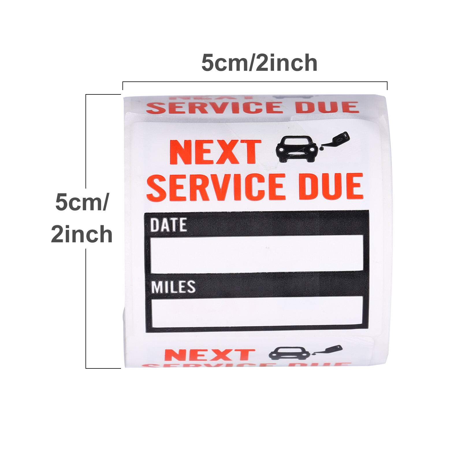 600PCS 2″ X 2″Car Oil Change Next Service Due Reminder Sticker Perforation Line