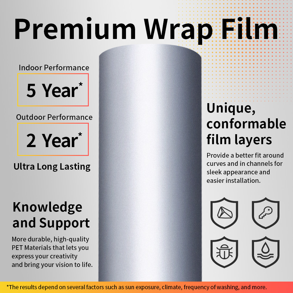 PPF PET Silver Gloss Color Vinyl Paint Protection Film Scratch Shield Auto Wrap
