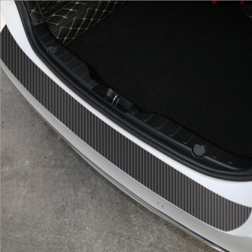 Car Door Plate Sill Scuff Cover Anti Scratch Kick Sticker Protector Carbon Fiber
