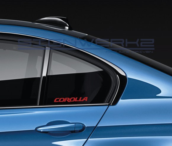 Corolla Decal Sticker Racing Nascar Toyota TRD Lets go places Pair