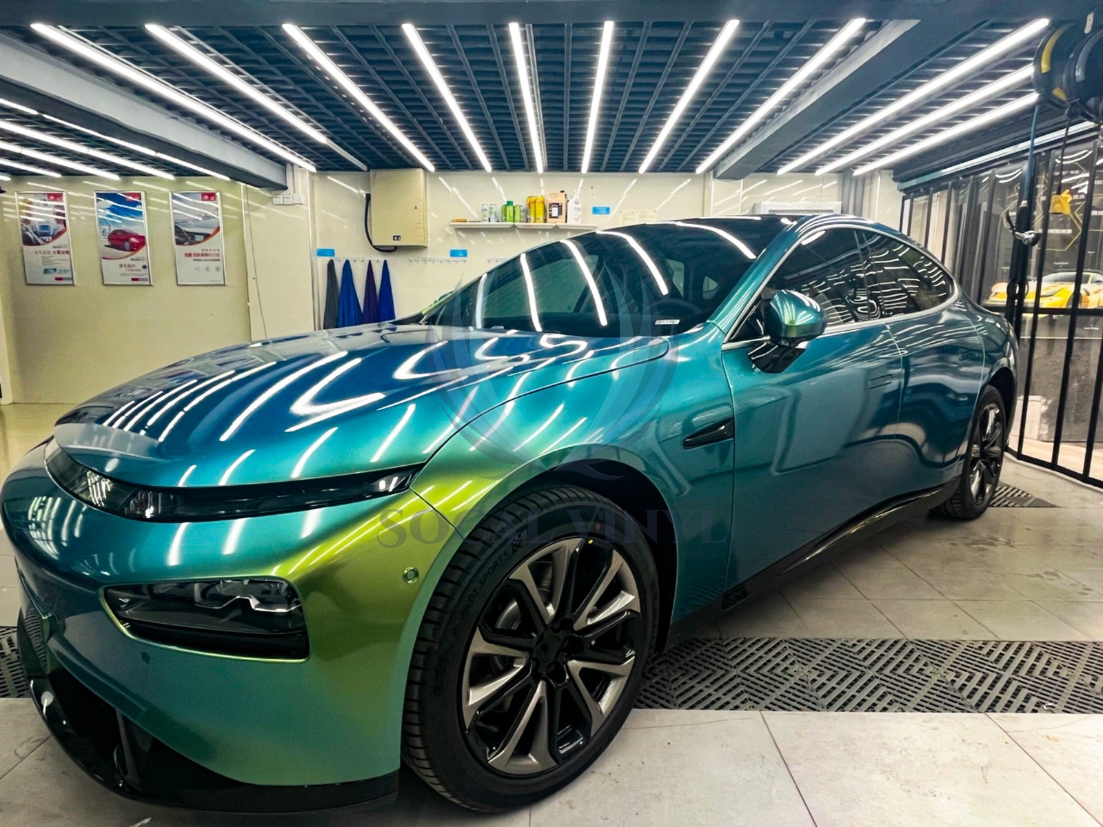 Galaxy Dust Gloss Spring Green Metallic Auto Sticker Decal Vinyl Wrap Sheet Film