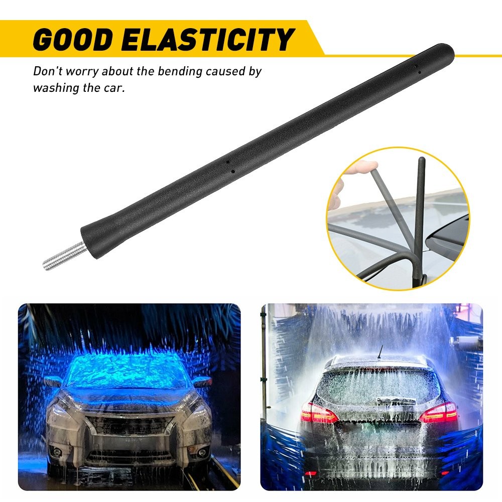 1/2Set 6 3/4″ Short Black Antenna Mast Radio AM/FM for MITSUBISHI OUTLANDER SPOR