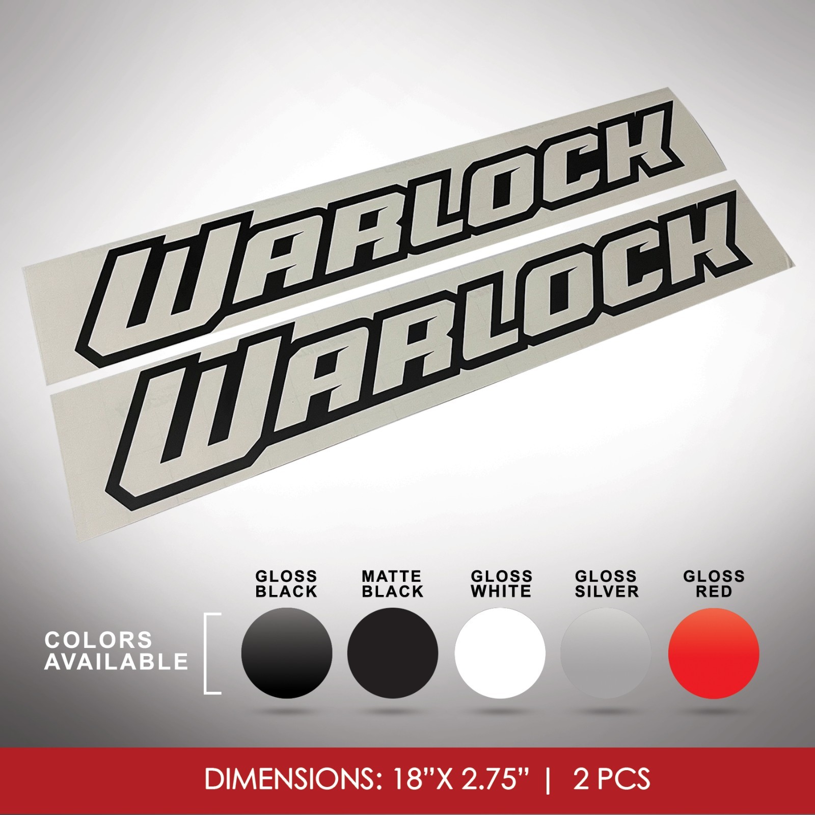 DODGE RAM 1500 WARLOCK Bed Decals stickers (set of 2) pick up truck 5 colors