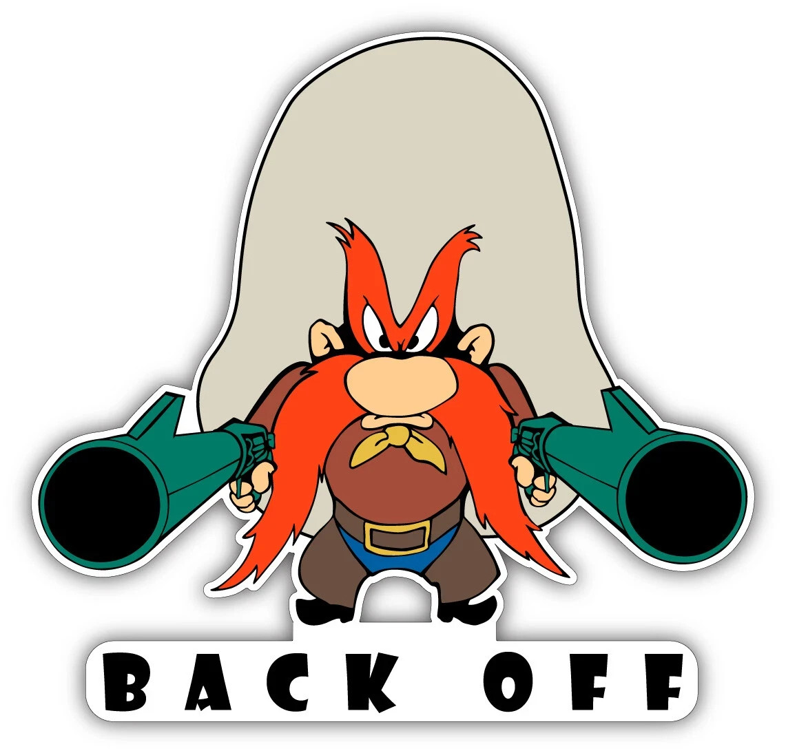 YOSEMITE SAM KIDS CARTOON Sticker Vinyl Decal or Fridge Magnet