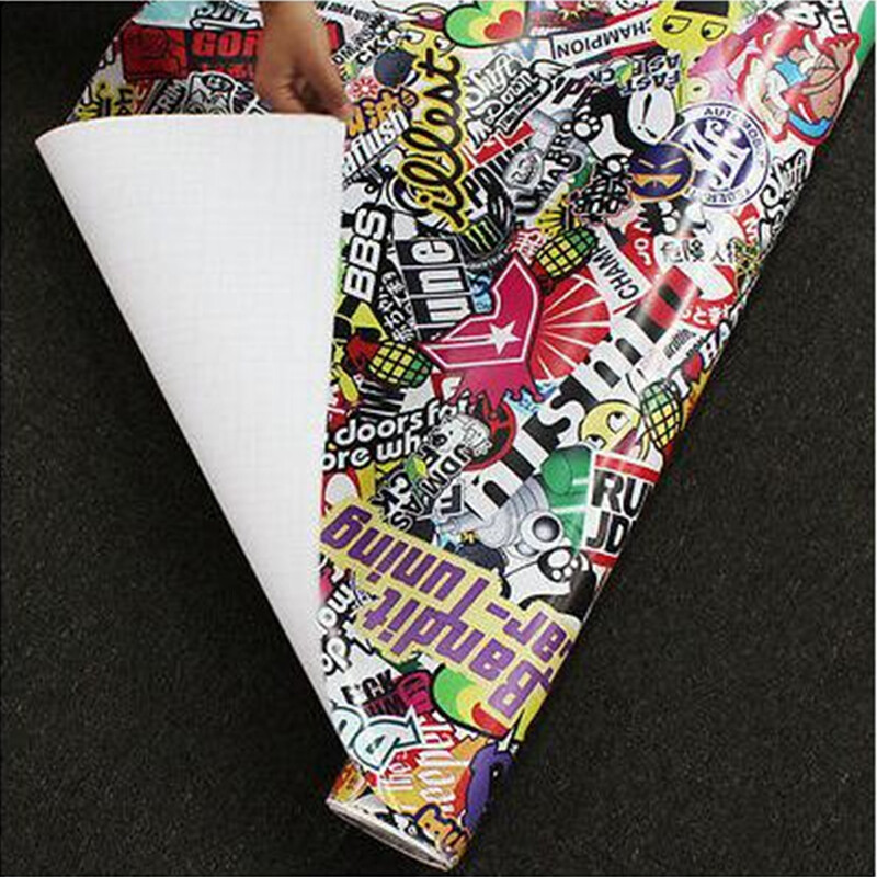 Car Self adhesive Sticker Panda Cartoon Graphics Bomb Wrap Sheet Decal 50x152cm