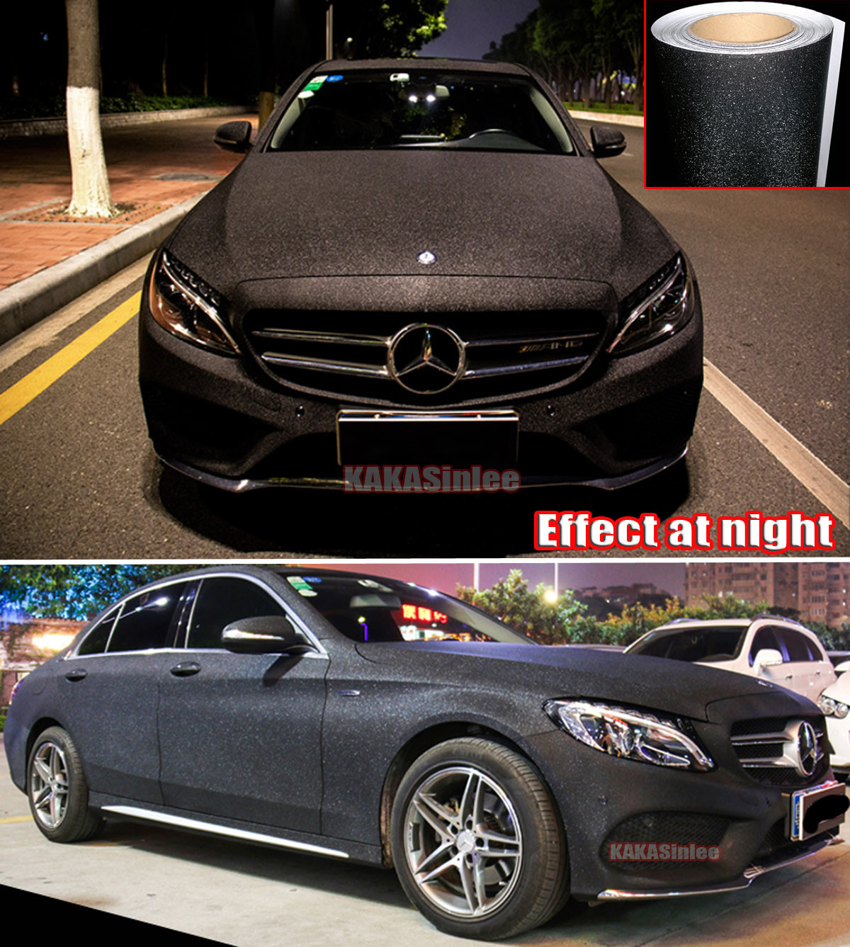 Entire Car Vinyl Wrap – Glitter Pearl Metal Satin Chrome Chameleon Sticker ABUS