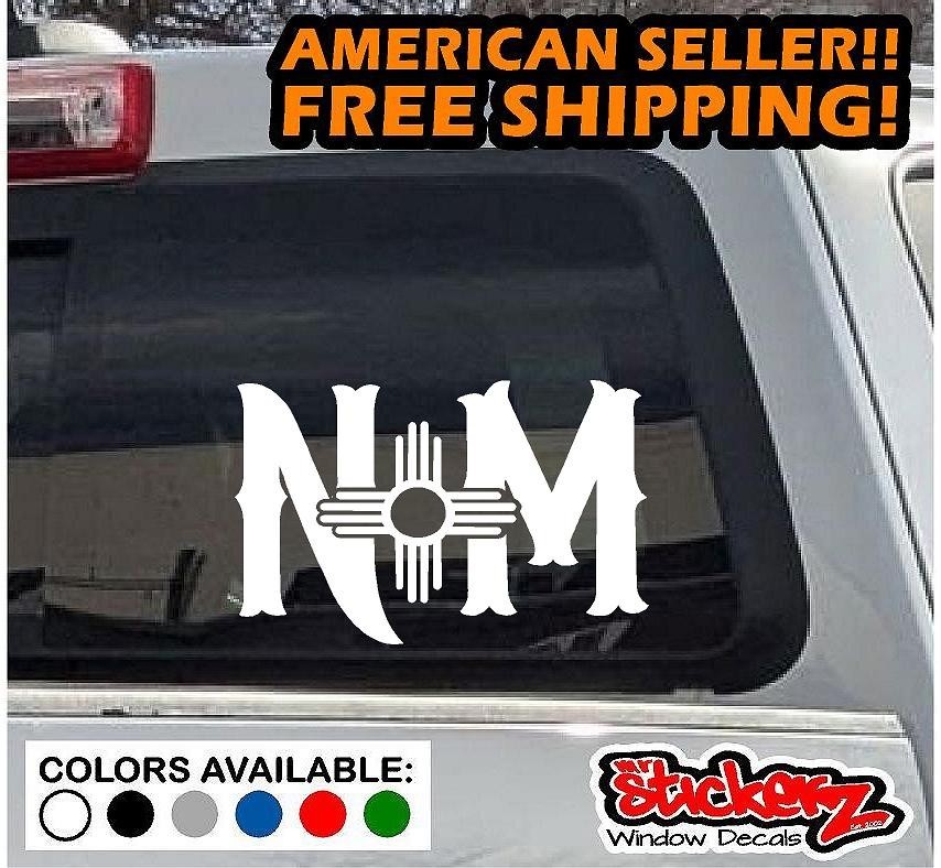 Large ” New Mexico NM Zia logo ” Window Decal 12″ x 9″ NM 17