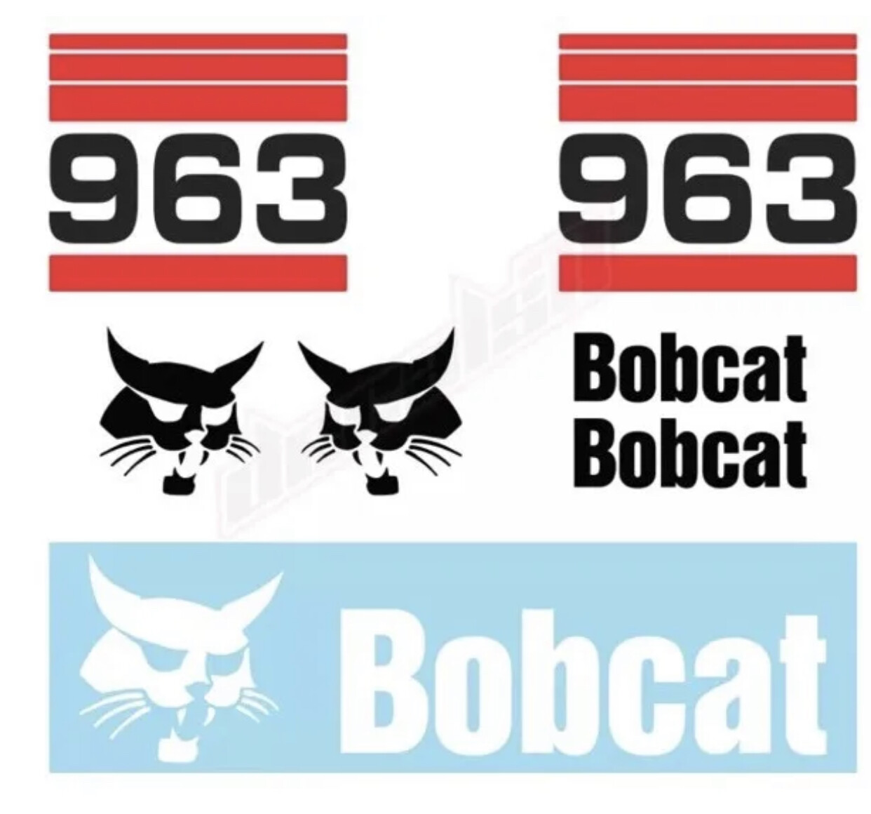 Bobcat 963 Skid Steer Set Vinyl Decal Sticker – FREE SHIPPING