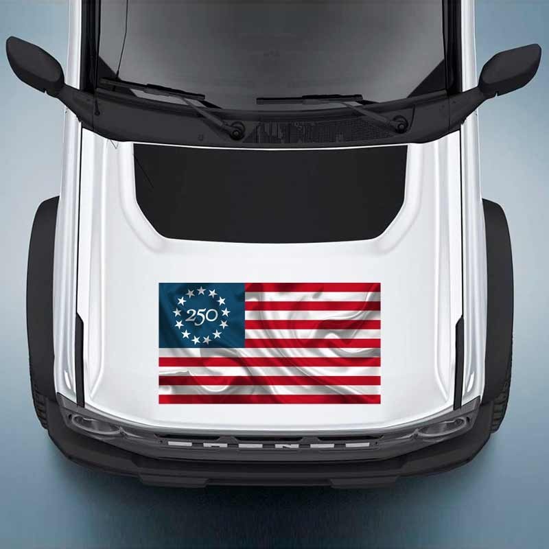 American Flag 250 250th Anniversary Sticker Betsy Ross USA Vinyl Patriotic Decal