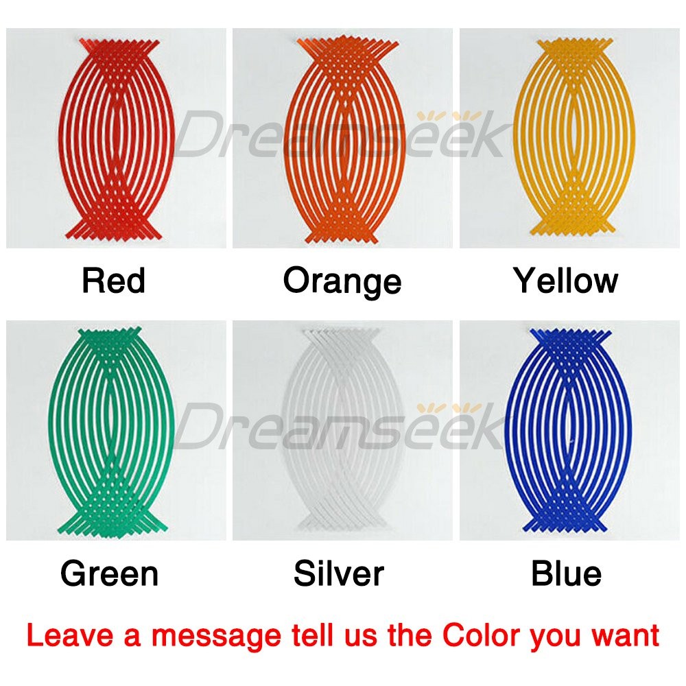 Reflective Strip Decal Sticker for 18” Wheel Rim Car Motorcycle customize color