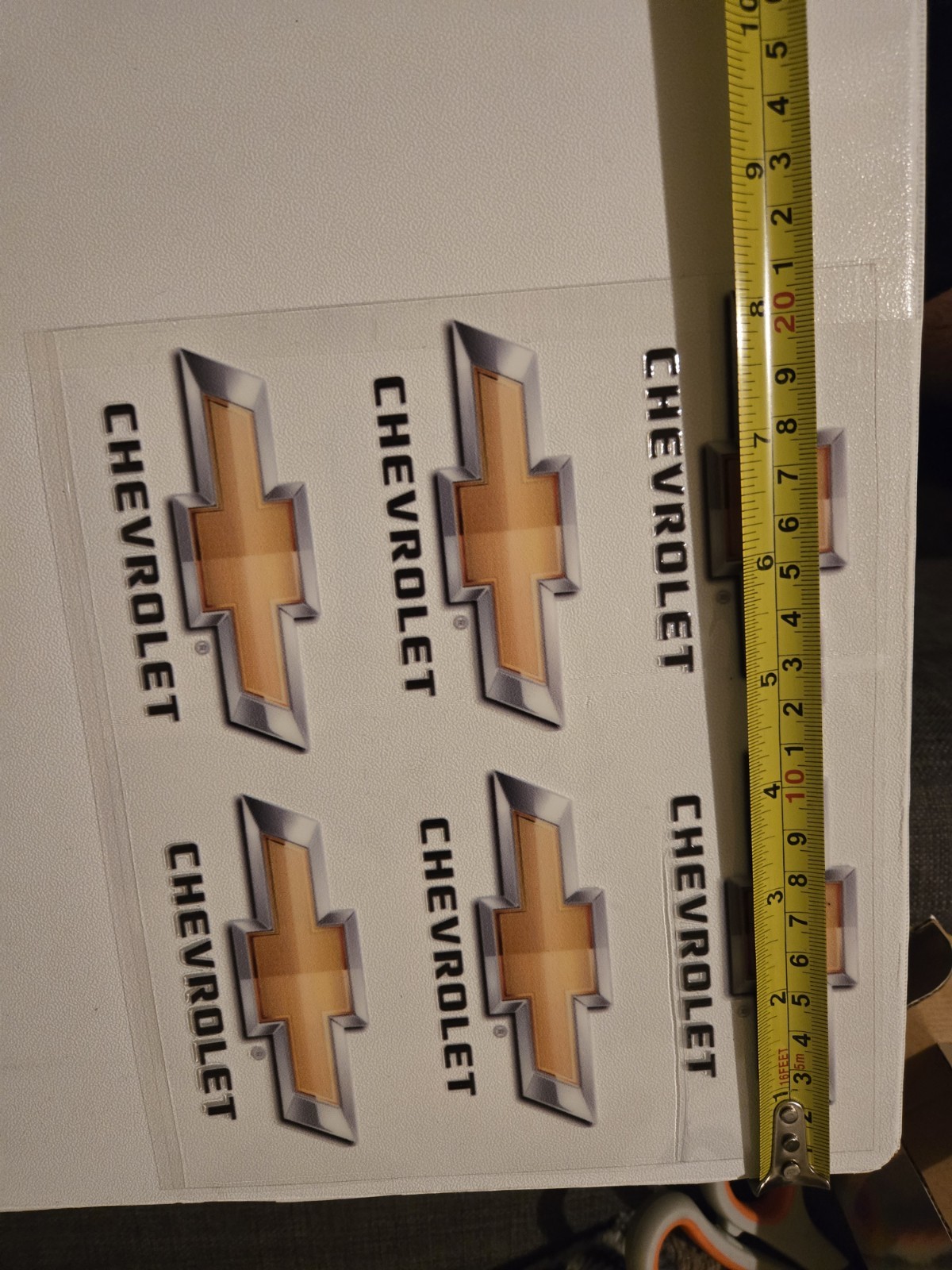Chevrolet Emblem Decal 6 Pcs in 1 8.5×7 Sheet uv stickers sticks to almost anyt