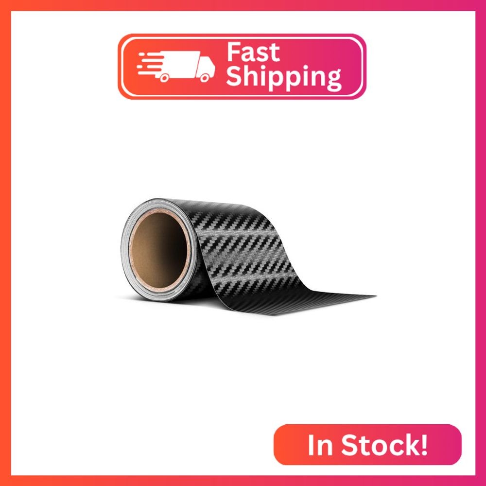 VViViD Black Carbon Fiber Air-Release Adhesive Vinyl Tape Roll (3 Inch x 20ft)
