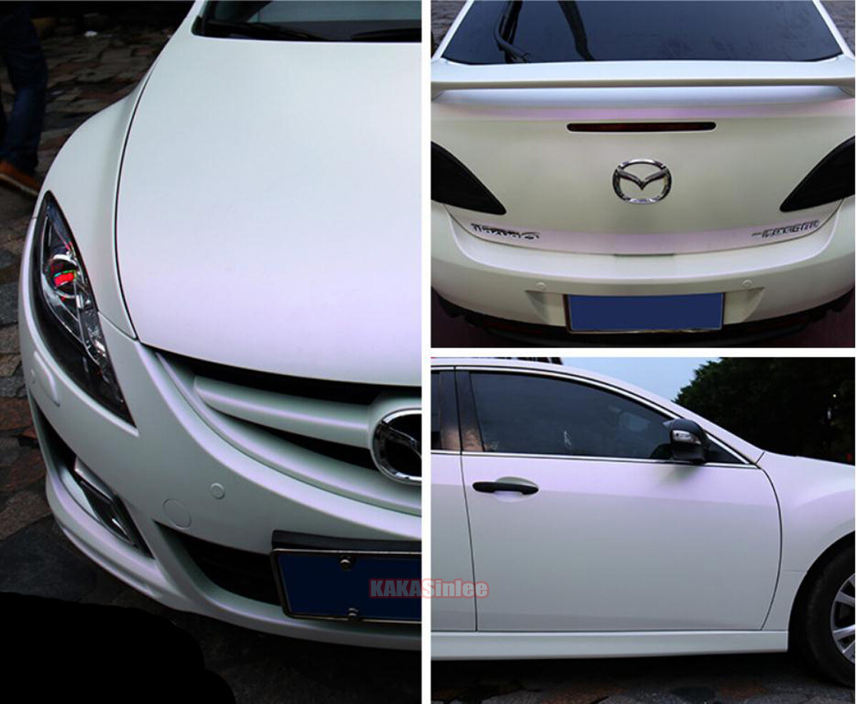 Whole Car Wrap Matte White to Purple Pearl Chameleon Vinyl Sticker 50FT x 5FT US