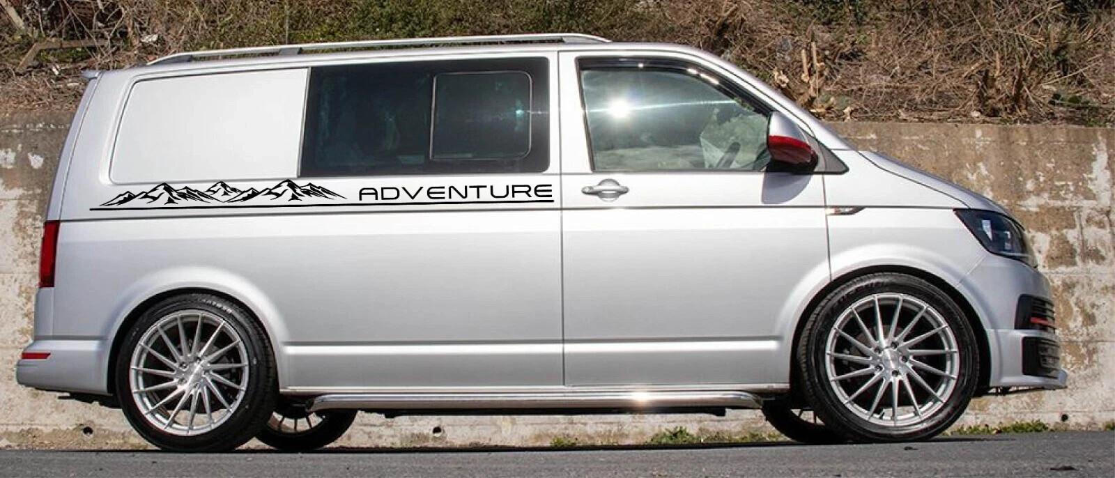 Fits VW Transporter Graphics Side Stripes Mountains Camper Both Sides