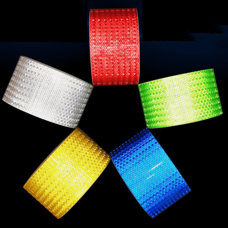 19ft 5cm Reflective Roll Car Truck Safety Tape Self Adhesive Sticker Strip Decal