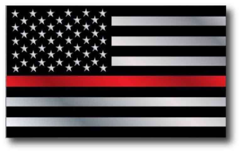 Red Lives Matter Firefighter American Thin Red Line USA Flag Decal Sticker